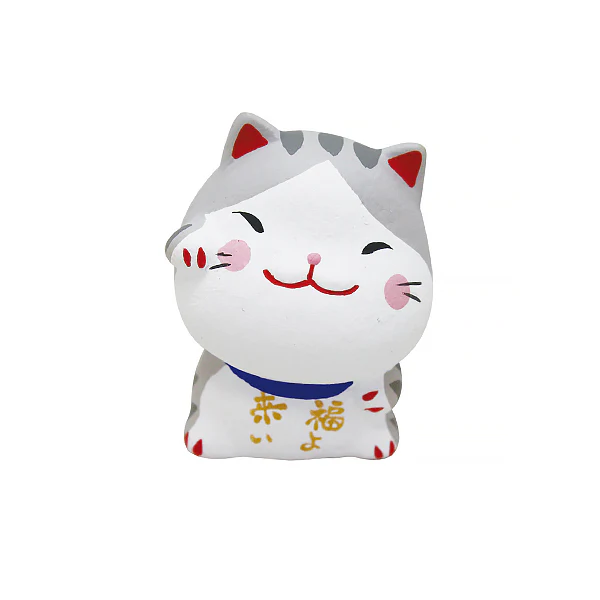 Figurine Chat Omikuji - Gris
