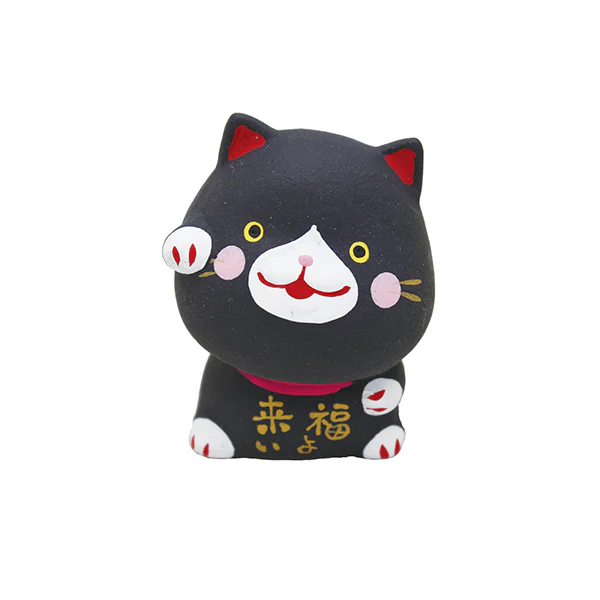 Figurine Chat Omikuji - Noir