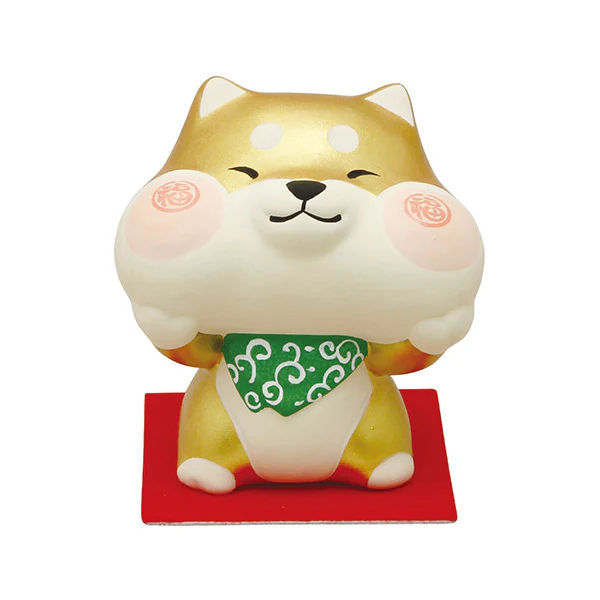 Figurine Shiba Plump - Fukuso Gold