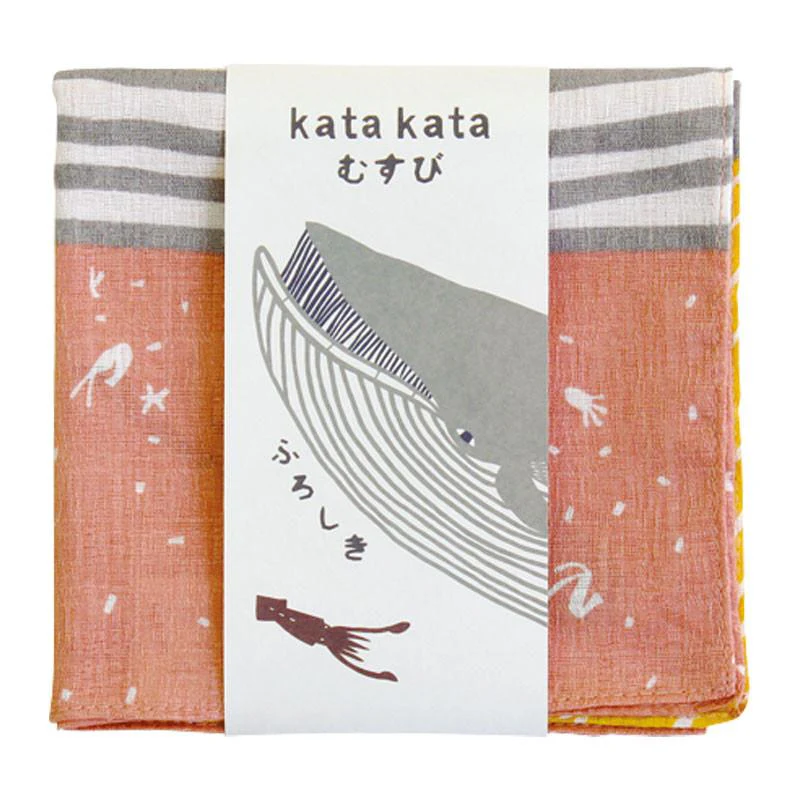 Furoshiki Baleine Rose, 50x50cm - Image 3