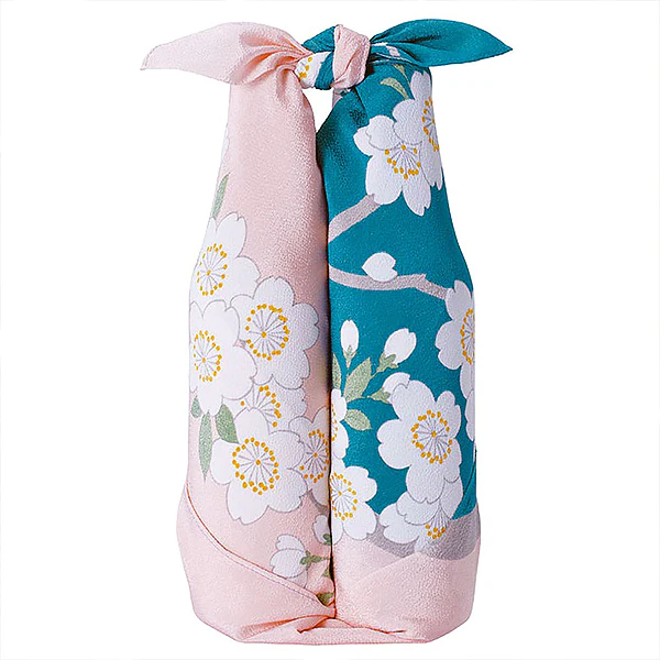 Furoshiki Fleur de Cerisier - Chirimen, 70x70cm - Image 3
