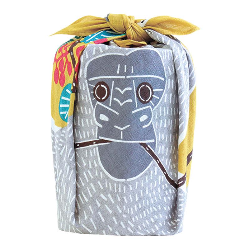 Furoshiki Gorille Moutarde, 50x50cm - Image 4