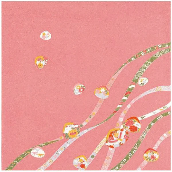 Furoshiki Kai-Awase Rose - Chirimen, 68x68cm