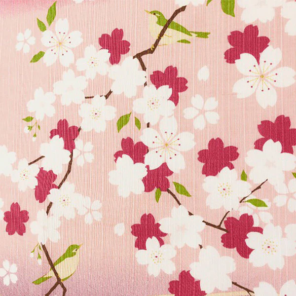 Furoshiki Kobu - Fleur de Cerisier & Rossignol, 50x50cm - Image 2