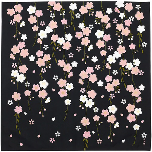 Furoshiki Kobu - Cherry Blossom At Night, 50x50cm