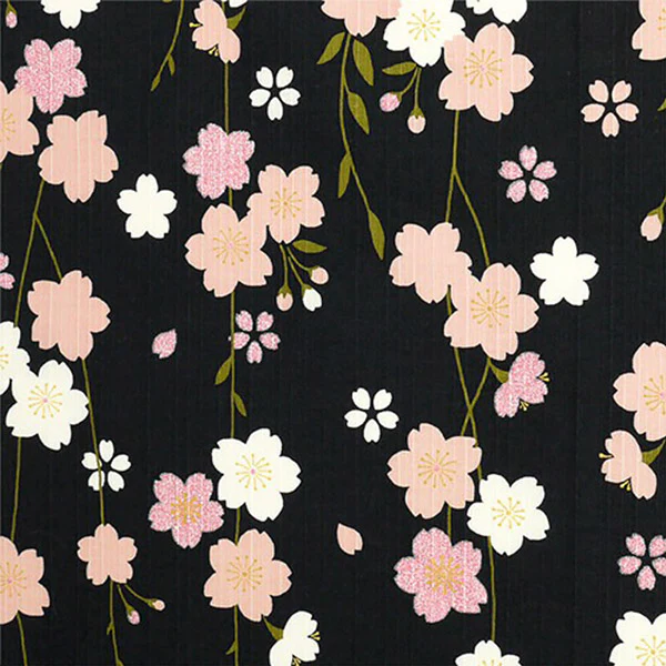 Furoshiki Kobu - Cherry Blossom At Night, 50x50cm - Image 2