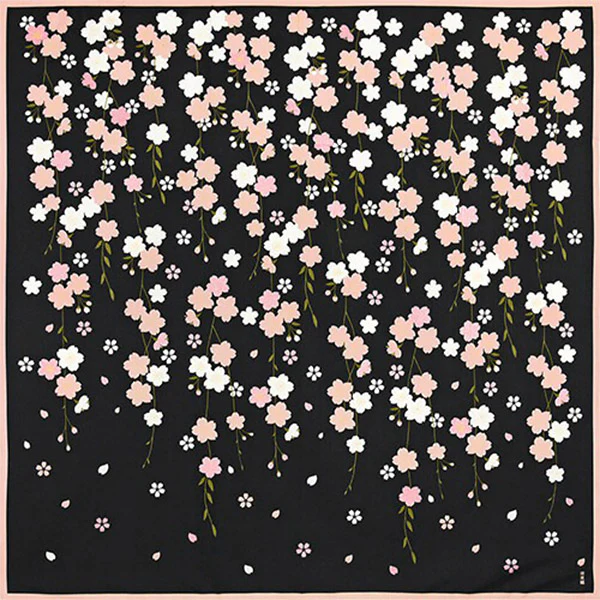 Furoshiki Kobu - Cherry Blossom At Night, 90x90cm