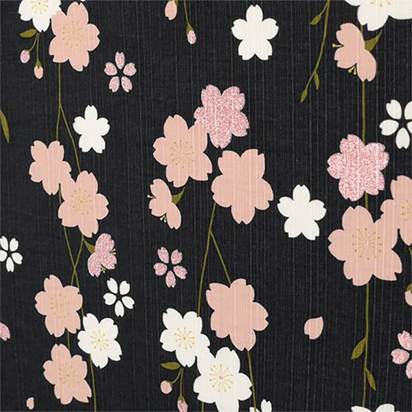 Furoshiki Kobu - Cherry Blossom At Night, 90x90cm - Image 2