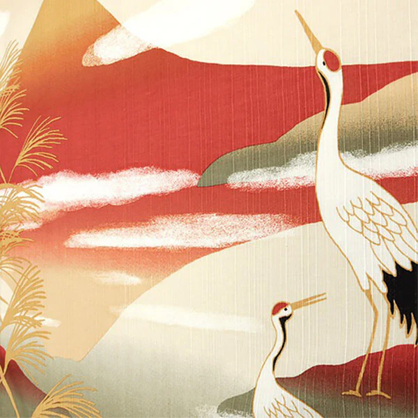 Furoshiki Kofu - Grue & Fuji, 50x50cm - Image 2