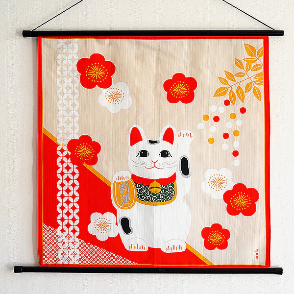 Furoshiki Kofu - Maneki Neko, 50x50cm
