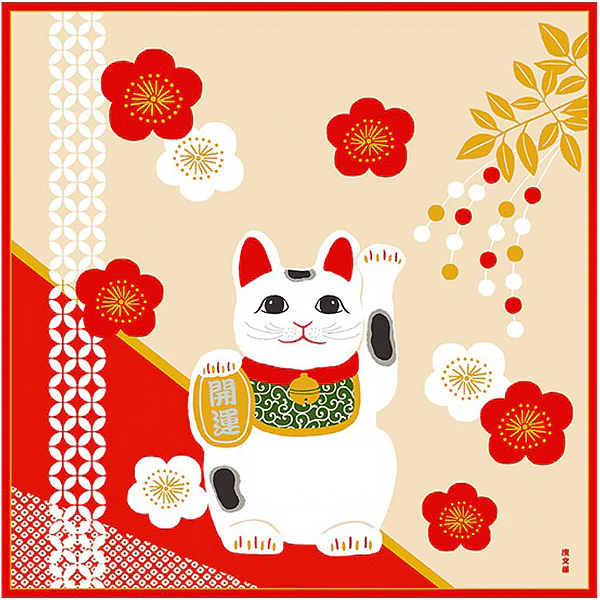 Furoshiki Kofu - Maneki Neko, 50x50cm - Image 2