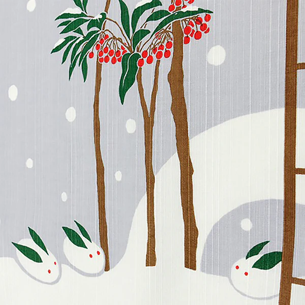 Furoshiki Kofu - Manryo & Snow Rabbit, 50x50cm - Image 2