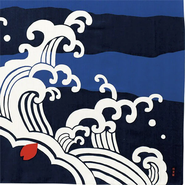 Furoshiki Kofu - Mont Fuji & Big Waves, 90x90cm - Image 2