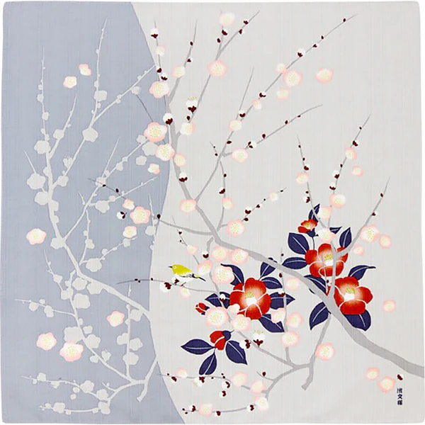 Furoshiki Kofu - Windfall & Camélia, 50x50cm