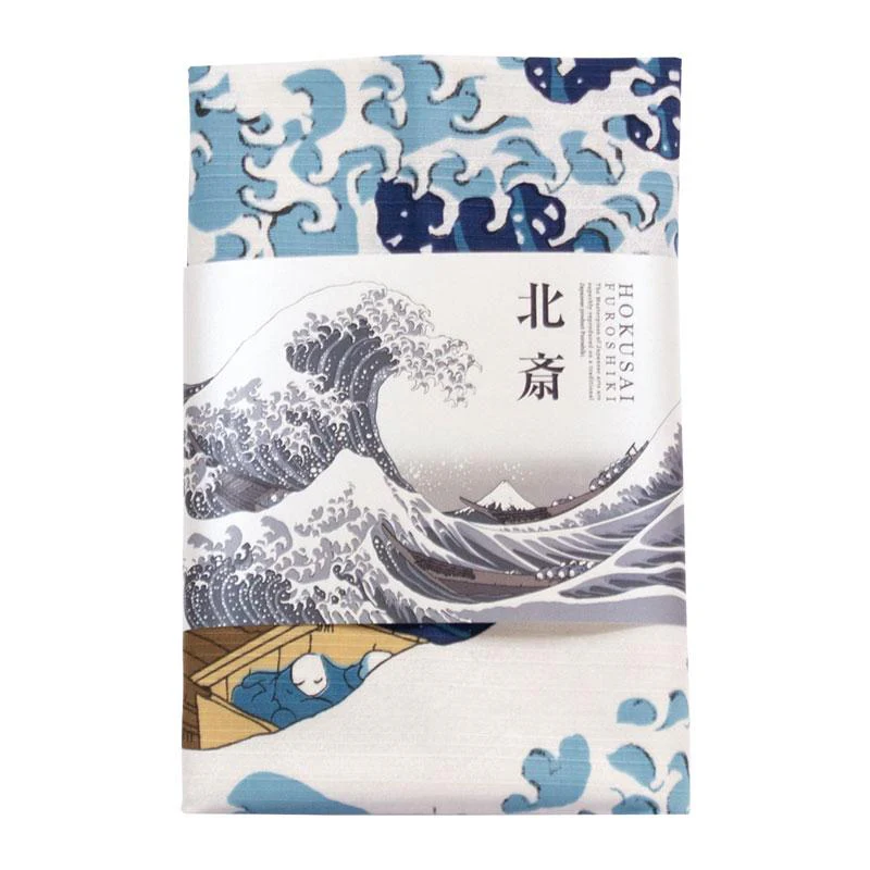 Furoshiki La Vague de Kanagawa - Hokusai, 104x104cm - Image 6