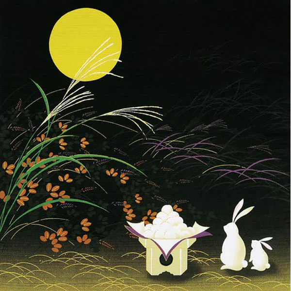 Furoshiki Lapin - Usagi Moon By Night, 50x50cm