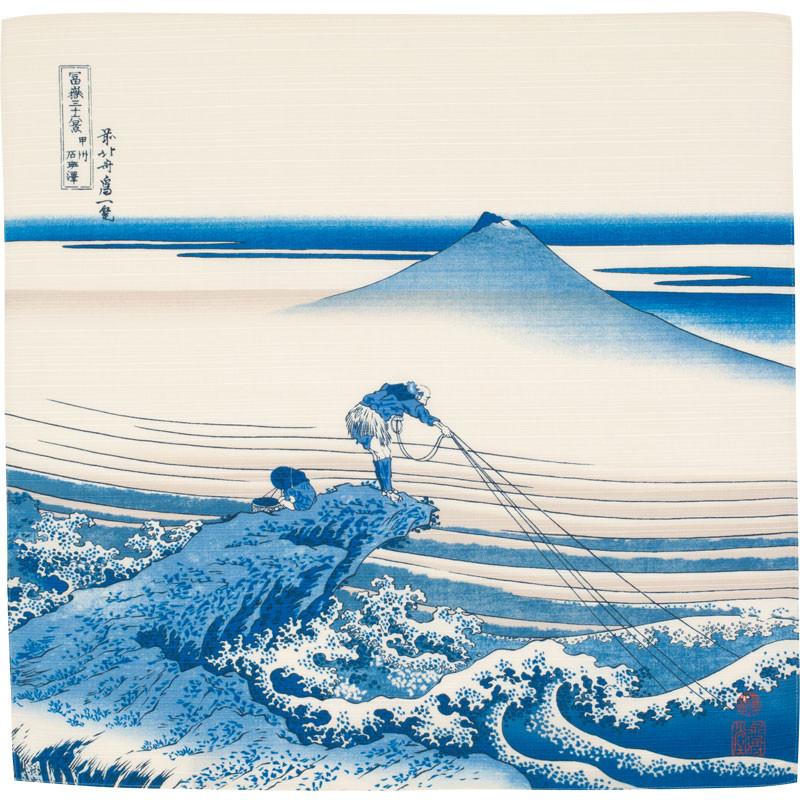 Furoshiki Le Pêcheur de Kajikazawa, 48x48cm