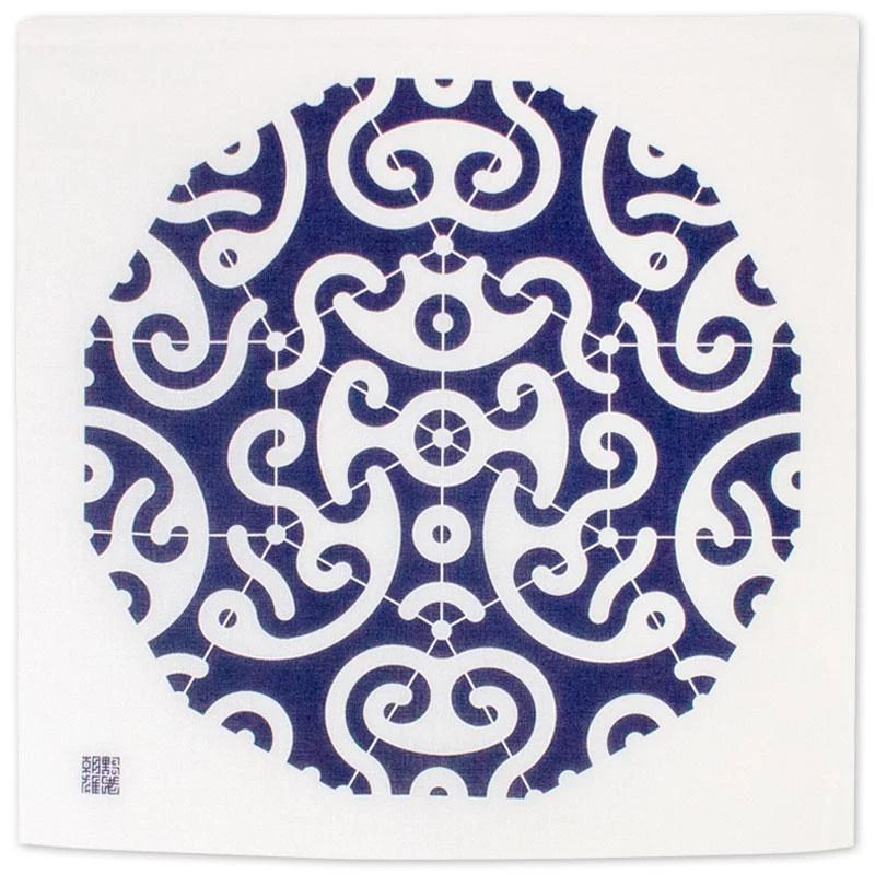 Furoshiki PPP Karakusa Blanc, 50x50cm - Image 2
