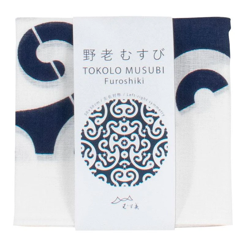 Furoshiki PPP Karakusa Blanc, 50x50cm - Image 3