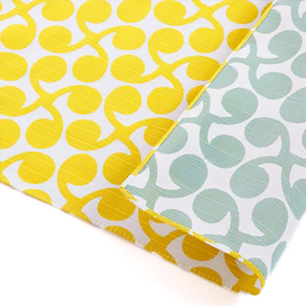 Furoshiki Réversible New Sprout - Jaune & Menthe, 48x48cm - Image 2