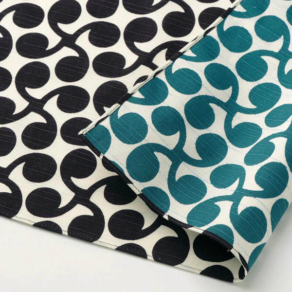 Furoshiki Réversible - New Sprout Mauve & Bleu, 104x104cm - Image 3