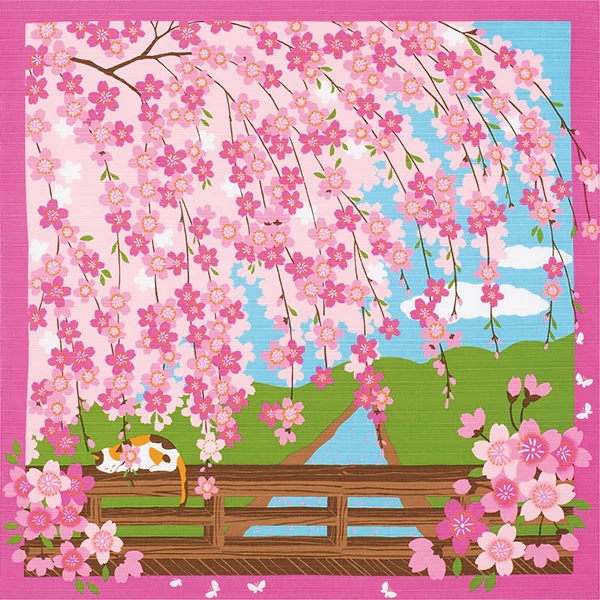 Furoshiki Sakura - Chat Dreaming, 50x50cm - Image 2