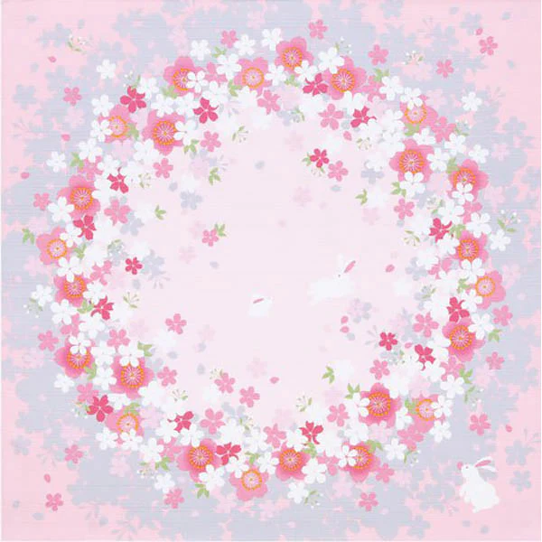Furoshiki Sakura Usagi, 50x50cm - Image 2