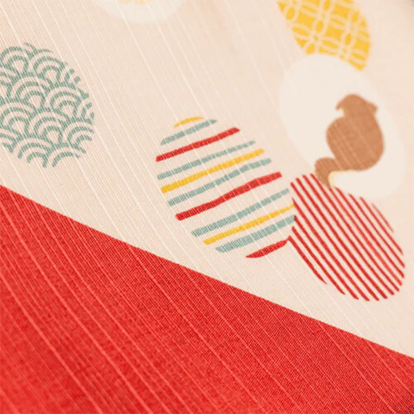 Furoshiki Shiba Inu Komon - Rouge, 50x50cm - Image 2