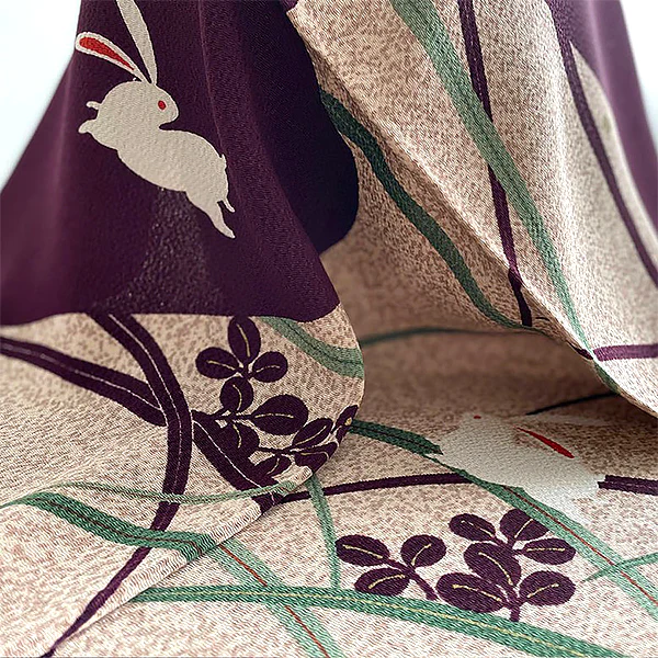 Furoshiki Usagi - Chirimen, 68x68cm - Image 2