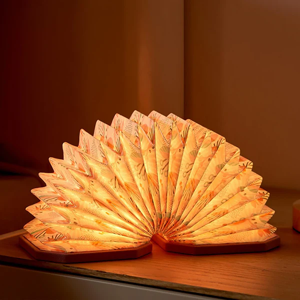 Smart Accordion - Lampe Accordéon Velours, Fleuri Rose - Image 2