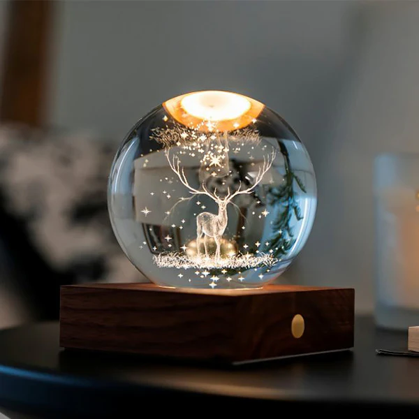 Lampe Amber Crystal - Cerf, Noyer - Image 2