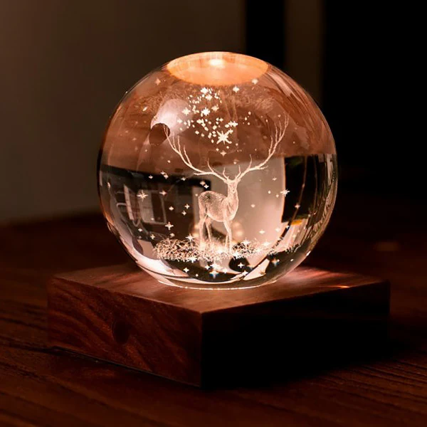 Lampe Amber Crystal - Cerf, Noyer - Image 4
