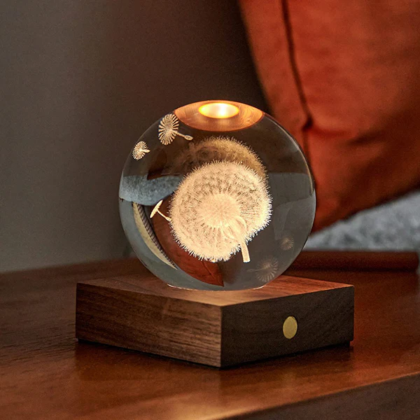 Lampe Amber Crystal - Pissenlit, Noyer - Image 2