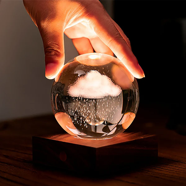 Lampe Amber Crystal - Rain Cloud, Noyer - Image 4
