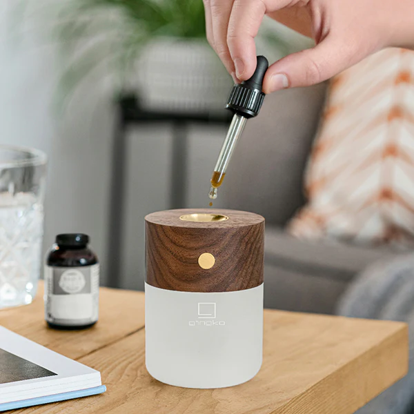 Smart Diffuser Lamp - Lampe Diffuseur d'Huile Essentielle, Noyer