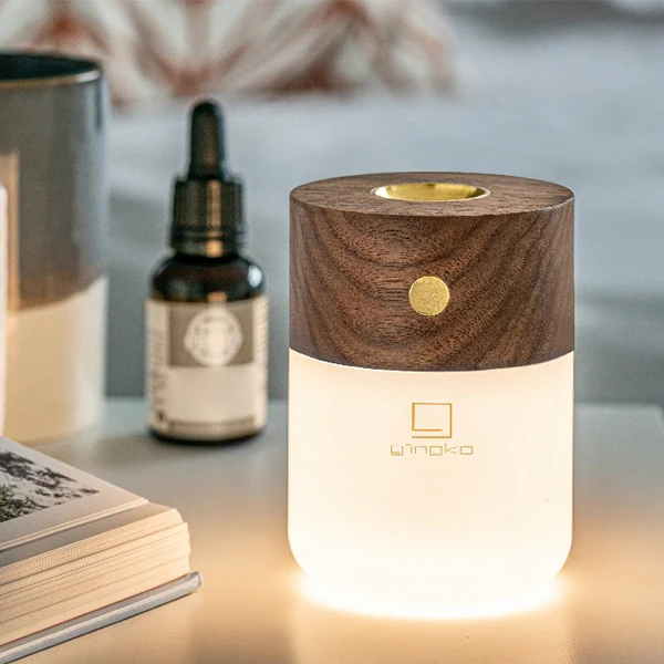 Smart Diffuser Lamp - Lampe Diffuseur d'Huile Essentielle, Noyer - Image 3