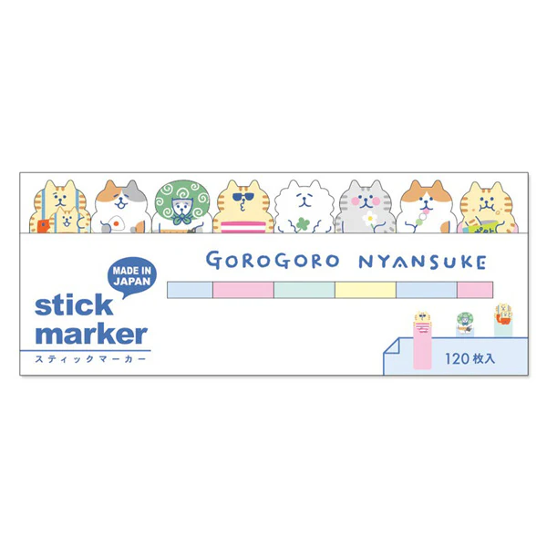 Marque Page Sticker - Chat Gorogoro, DarariWhite