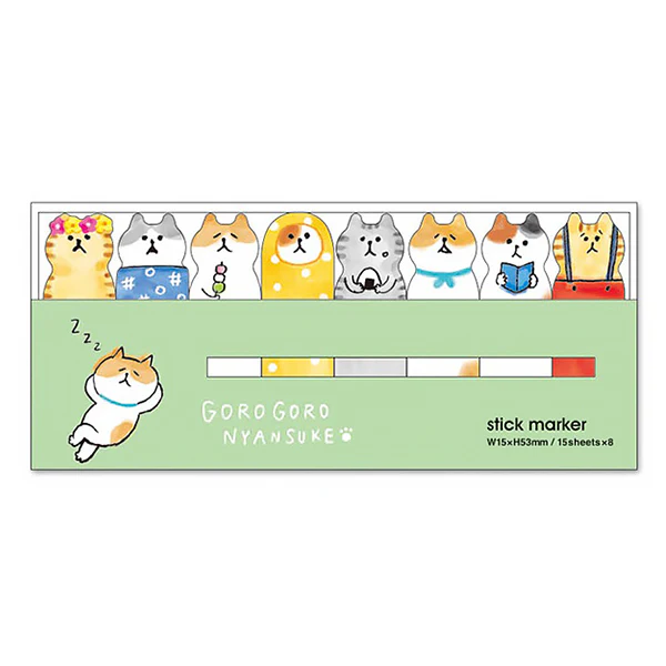 Marque Page Sticker - Chat Gorogoro, Happy Life - Image 2