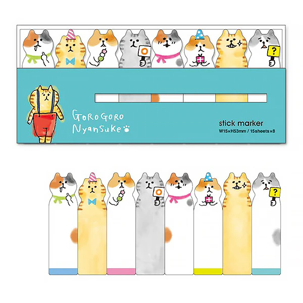 Marque Page Sticker - Chat Gorogoro, Party
