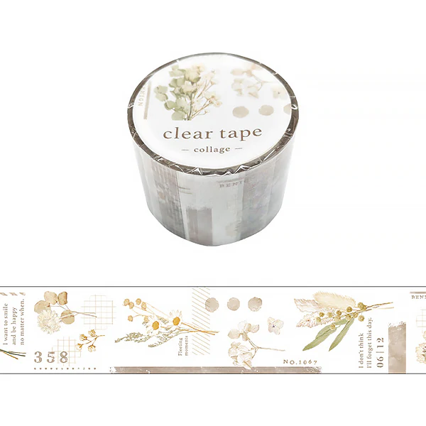 Masking Tape Clear Tape - Flower Collage