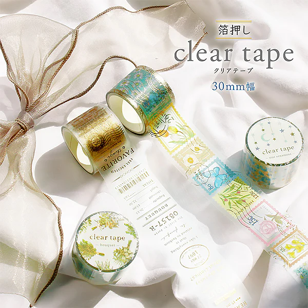 Masking Tape Clear Tape - Flower Stamp - Image 3