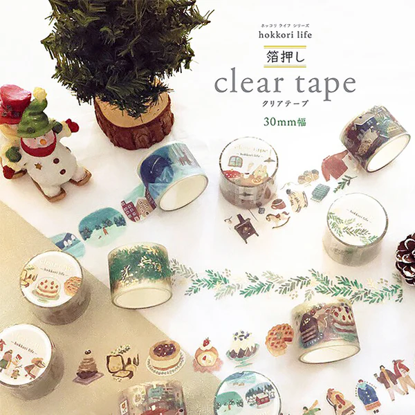 Masking Tape Clear Tape Hokkori Life - Nagi - Image 2
