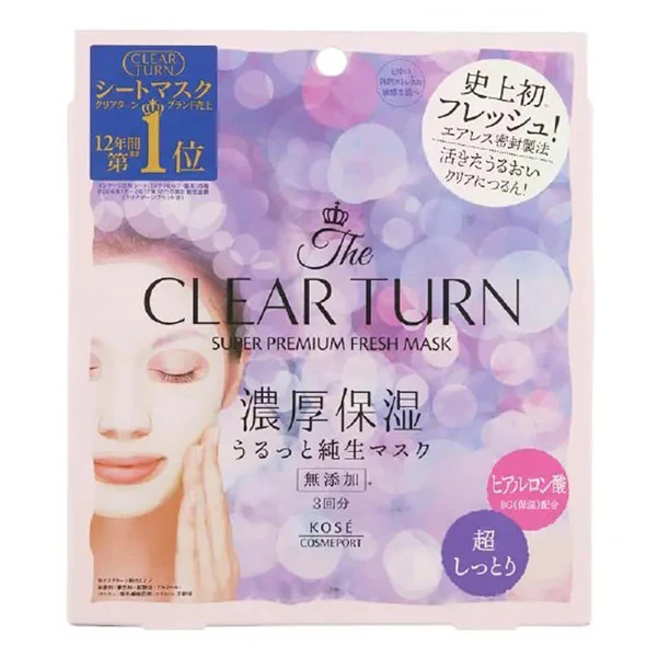 Masque Visage Clear Turn - Super Moist, Pack de 3pcs - Image 2