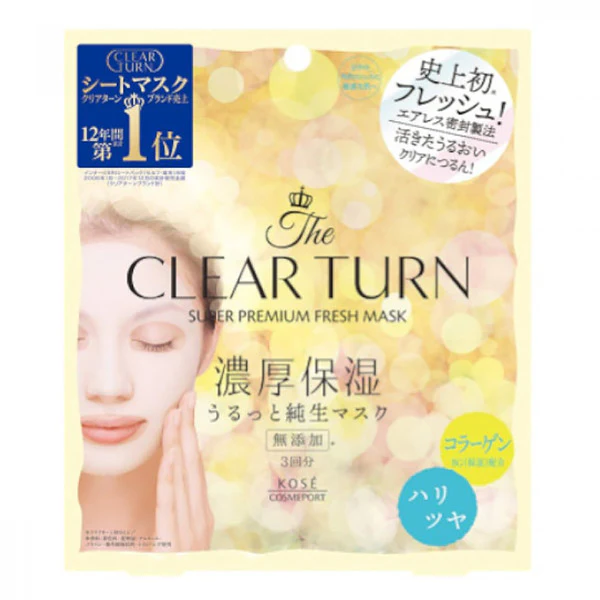 Masque Visage Clear Turn - Firm & Radiant, Pack de 3pcs