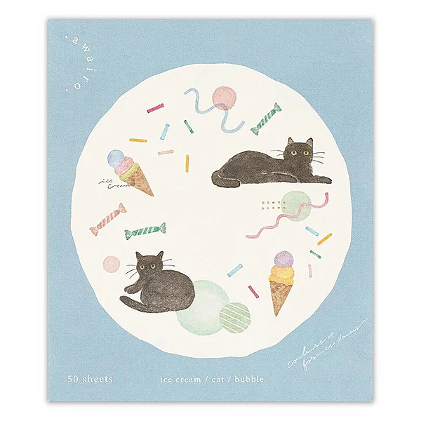 Mémo Pad Awa Iro - Black Cat, 50 Feuilles - Image 2