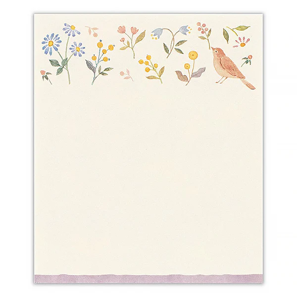 Mémo Pad Awa Iro - Flowers Birds, 50 Feuilles - Image 3