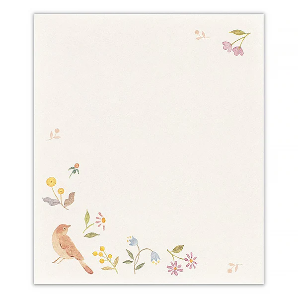 Mémo Pad Awa Iro - Flowers Birds, 50 Feuilles - Image 4
