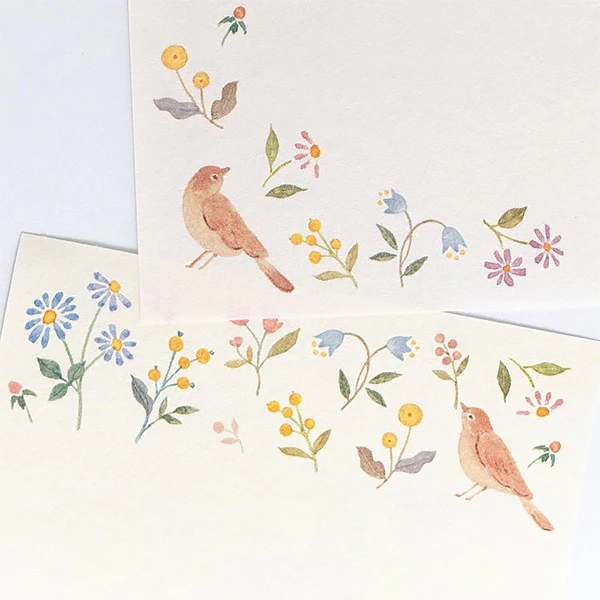 Mémo Pad Awa Iro - Flowers Birds, 50 Feuilles - Image 5