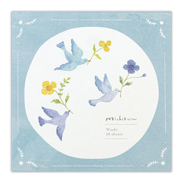 Mémo Pad Michikusa - Bird Flower, 50 Feuilles