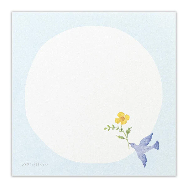 Mémo Pad Michikusa - Bird Flower, 50 Feuilles - Image 3